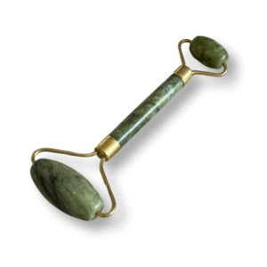 Масажер для обличчя FLFWLASS Green Quartz нефритовий ролик двосторонній