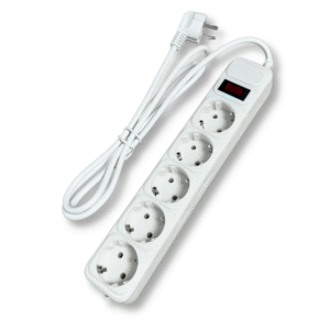 Мережевий фільтр-подовжувач електричний GREELITE SP5-1.8M (білий, 5 розеток, 1.8 м)