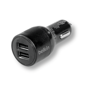 Зарядний пристрій автомобільний Belkin 2-Port Car Charger 20W з кабелем USB 3-in-1 Lightning/Micro-USB/Type-C