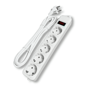 Мережевий фільтр-подовжувач електричний GREELITE SP5-5M (білий, 5 розеток, 5 м)