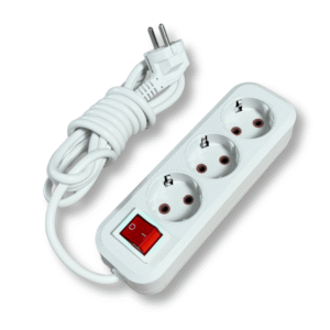 Мережевий фільтр-подовжувач електричний RLFR Elektrik на 3 розетки з вимикачем, 3 м