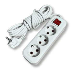 Мережевий фільтр-подовжувач електричний RLFR Elektrik 3 розетки 5м з вимикачем та заземленням