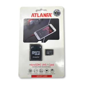 Карта пам'яті ATLANFA microSDHC UHS-1 4GB з адаптером