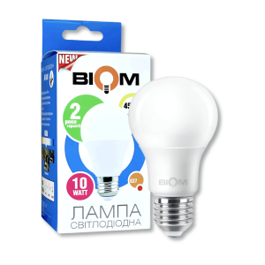 Світлодіодна лампа BIOM 10W E27, біле світло 4500K