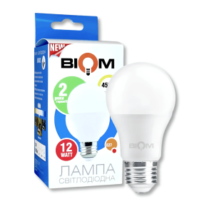 Світлодіодна лампа BIOM 12W E27, біле світло 4500K